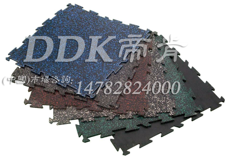 【健身房減震地膠】多色組合型健身房減震地膠樣板圖片,帝肯(DDK)_S3020_P500（Niki|耐柯）效果圖，健身房地膠